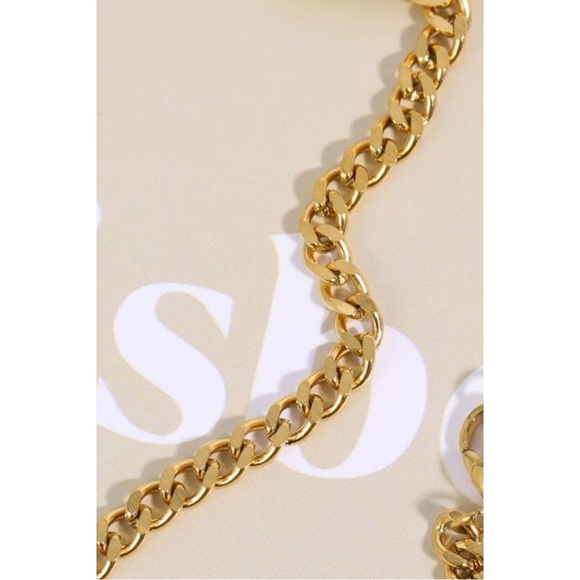 Inlaid Zircon Stainless Steel Necklace - Picture 2 of 3